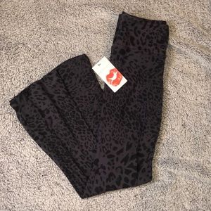 Cheetah bell bottom leggings